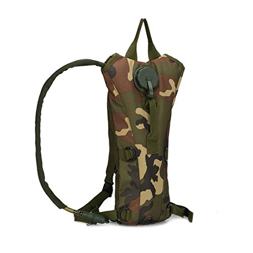 Camouflage Trinkrucksack, Militär-Fans, taktischer Rucksack mit 3L Wasserblase zum Wandern, Radfahren, Laufen, Wandern und Klettern von wfive