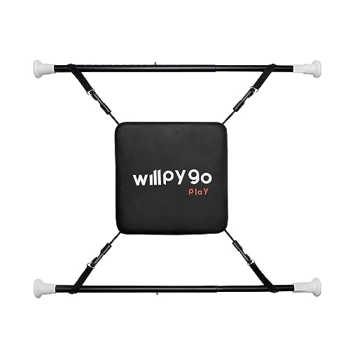 willpygo Boxsack, tragbar, für die Tür, geeignet für Apartment-Training, Aerobic-Übungen, Stressabbau, Sport, Fitness, 71,1 cm - 91,4 cm, Schwarz von willpygo