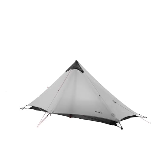 3F UL GEAR Blue Mountain Zelt, 1/2 Personen, Camping, 3/4 Jahreszeiten, wasserdichtes Zelt, einfach aufzubauen, Wandern, Rucksackreisen, silikonbeschichtetes Zelt, Unterstand (Off-White-15D Nylon, 1 von windhike