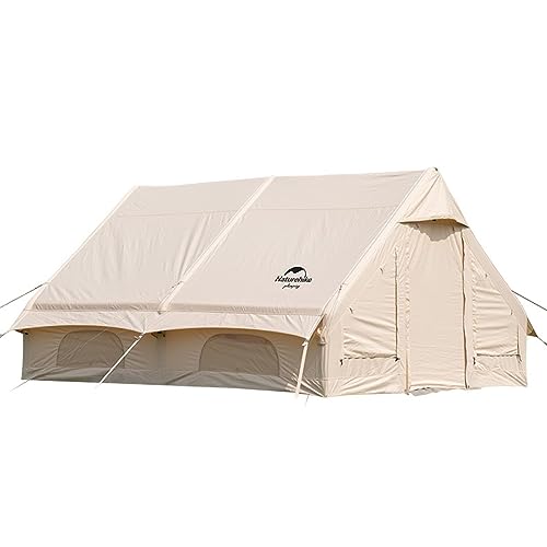 Naturehike Großes Aufblasbares Campingzelt Campingzelt mit Pumpe Einfache Einrichtung Wasserdicht Winddicht Mesh Fenster und Tür Glamping Zelt 6,3/12/13,2/17,2㎡ (12㎡) von windhike