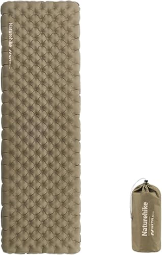 Naturehike R-Value 3,2/8,8 cm Campingmatratze für Erwachsene - Faltbares Feldbett - Einfache Schlafmatte für Erwachsene - 0,4 kg - Leicht zum Wandern, Angeln, Reisen (R3.2-gelb-braun-196 * 64cm) von windhike