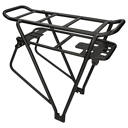 windmeile | Gepäckträger für Akkus mit 431x156x68mm, massiver Stahl, Schwarz, 4 Befestigungspunkte, 431x156x68mm, E-Bike, Elektro Fahrrad, Pedelec von windmeile