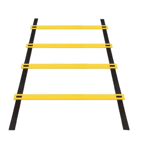 wisoolkic Trainingsleiter mit Tragetasche Speed ​​Ladders Professional Drills Equipment, Gelb, 2M von wisoolkic