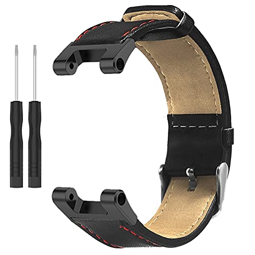 Ersatzarmband Kompatibel für Huami Amazfit T-Rex / T-Rex Pro Modelle - Modisches PU-Leder Rot Fahrzeuglinie Gurt Uhrenarmband Verstellbares Ersatzband Lederarmband Armbänder Watch Band (A) von wojonifuiliy