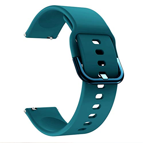 wojonifuiliy Kompatibel mit Samsung Galaxy Watch Aktive Uhrenarmbänder, Silikon Ersatzband, Replacement Watch Band Strap - Armbänder Kompatibel mit Samsung Galaxy Watch Aktive (Navy Blau) von wojonifuiliy