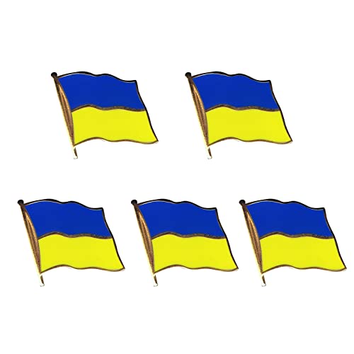 wojonifuiliy01 1/3/5 Ukraine Flagge Anstecker - Brosche Ukrainische Metallbrosche, Ukraina Fahne Patch 2 × 2 cm Pin Ukraine Flag (C) von wojonifuiliy01