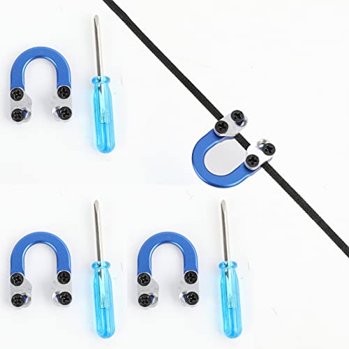 wolfman 3Pcs Bogenschießen D Loop Metall D Ring U Nocke Ring für Daumen Tigger Release Bogenschießen Compound Bogen String Release Nocke Schleife Schnalle Jagd Zubehör (blau) von wolfman