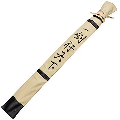 wu designs Taiji Schwerttasche „Mit einem Schwert unter dem Himmel gehen - Tai Chi - Jian - Tasche Beige von wu designs