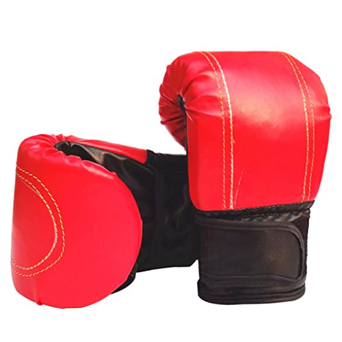 wueiooskj Erwachsene Boxhandschuhe Professionelle Frauen Männer Fitness Training Leder Schutzausrüstung Handschutz Boxsack Protektoren, rot von wueiooskj