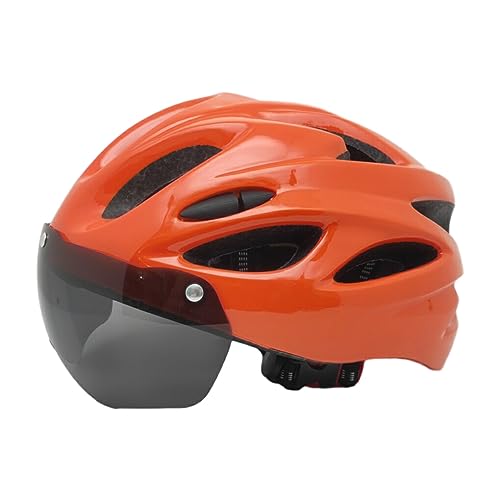 wueiooskj Fahren Sie mit Zuversicht mit dem verstellbaren Mountainbike Helm, PC Fahrradhelm, Sicherheitshelm, Fahrradhelm, orange von wueiooskj
