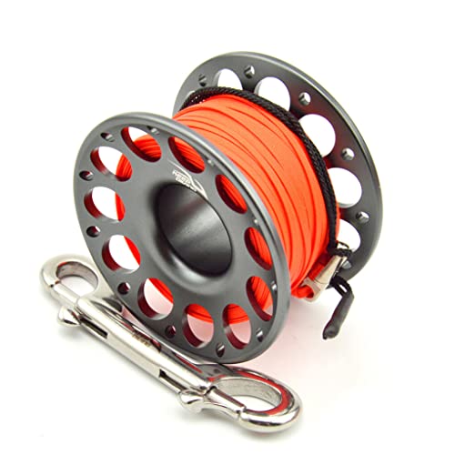 wueiooskj Keep Diving FXL 952 Spool Reel Solid Color Polyester Seil hängende drehbare Rollen Angeln Wassersport Zubehör, Grau, 30m von wueiooskj