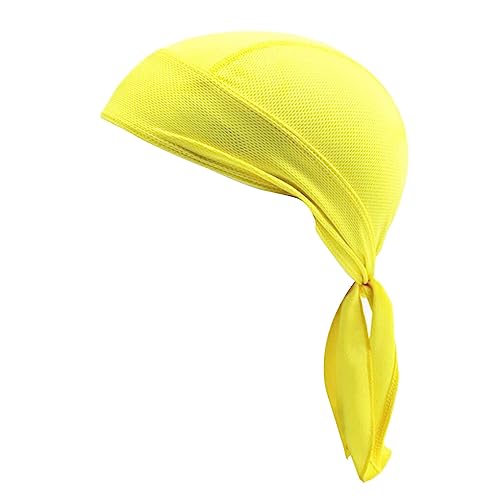 wueiooskj Stirnband Laufmütze Schal Winddicht Sommermütze Zubehör Damen Herren Atmungsaktiv Erwachsene Kopfbedeckung Geschenke Zubehör, Gelb von wueiooskj