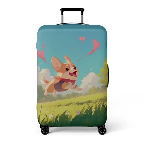 wxlmom Kofferschutzhülle L Gelb Und Rot Waschbar,Suitcase Cover Für Kinder Und Erwachsene,Elastischer Spandex-Koffer-Protector,Koffer-Abdeckungen von wxlmom