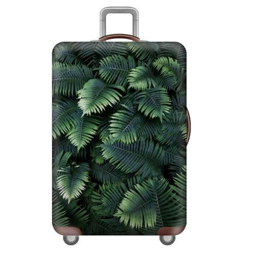 wxlmom Kofferschutzhülle XL Grüne Blätter Waschbar,Suitcase Cover Für Kinder Und Erwachsene,Elastischer Spandex-Koffer-Protector,Koffer-Abdeckungen von wxlmom