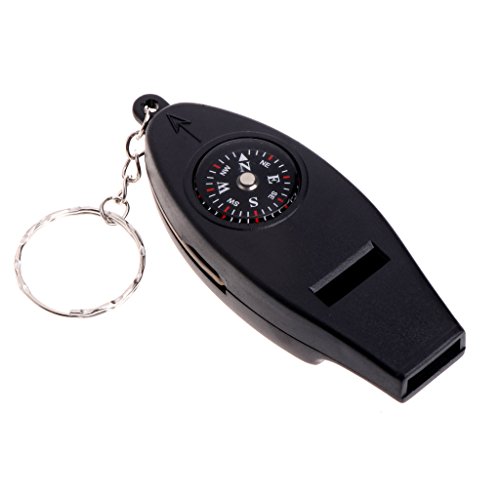 4-in-1 Outdoor Survival Kompass Lupe Thermometer Schlüsselanhänger Reiselupe von xbiez