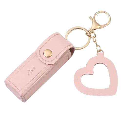 xbiez Tragbare Lippenstift-Tasche, Geldbörse, Schlüsselanhänger, Mini-Aufbewahrungstasche für Damen, einfarbig, Lippenstifte, Schutzhülle, Rucksack-Dekoration, rose von xbiez
