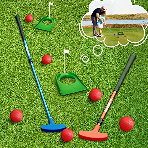 Yamato Golf Putter Set für Männer Rechts- und Linkshänder, Zwei-Wege-Putter für Kinder, Mini-Golf-Putter mit Bällen und Putting Cup von yamato