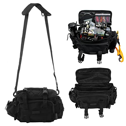 yaogohua Angeltasche, doppellagig, wasserdicht, Segeltuch, Multifunktions-Angeltasche, Angeltasche, Rucksack für das Angeln im Freien, Angeltasche, groß, Angeltasche, mittelgroß von yaogohua