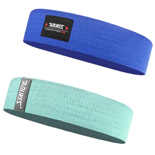 2 x dehnbare elastische Stoff-Hüftbänder für dehnbare Übungen, wiederverwendbar, professionell, lässig, für Mädchen und Frauen von yeeplant