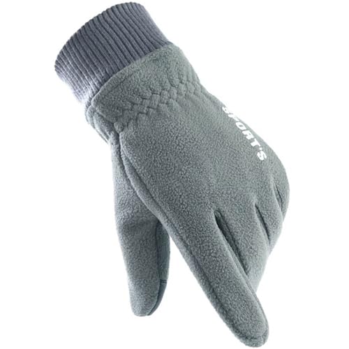 Warme Sporthandschuhe, winddicht, mit rutschfestem Touchscreen, elastische Bündchen, Winter-Polar-Fleece-Handschuhe von yeeplant