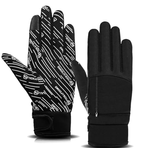 yeeplant Elastische Winterhandschuhe zum Radfahren, warme verstellbare rutschfeste Handschuhe für Outdoor-Aktivitäten, geeignet für Männer und Frauen von yeeplant