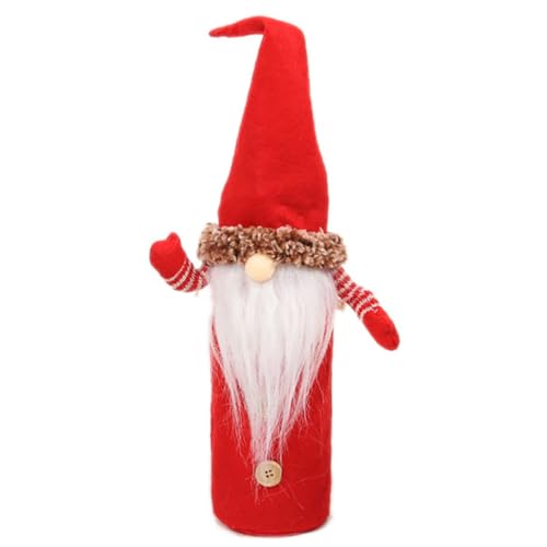 yeeplant Holiday Bottle Gnome Clothes - Vintage Protective Cover and Topper for Bottles, rot, Einheitsgröße von yeeplant