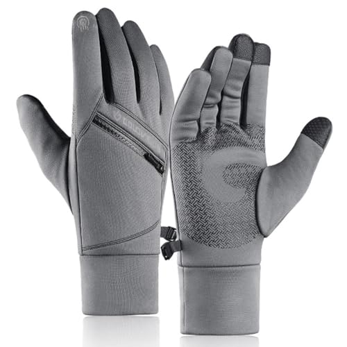 yeeplant Modische Ski-Handschuhe, Unisex, weicher Winter-Touchscreen mit Tasche, Reißverschluss, Reithandschuhe für den Außenbereich von yeeplant