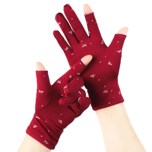 yeeplant Modische elastische Winterhandschuhe für Damen: atmungsaktiv, dick gemustert, Sport, Outdoor, dehnbare Handschuhe von yeeplant