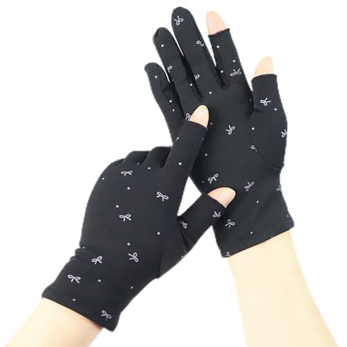 yeeplant Trendige, dicke kurze Handschuhe für Damen: Outdoor-Sport, elastisch, Winter, gemustert, atmungsaktiv, dehnbar, modisch von yeeplant