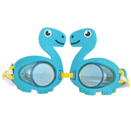 yeeplant Verstellbare süße Cartoon-Schwimmbrille für Kinder: elastische, wasserdichte Kunststoff-Schwimmbrille mit Ohranschluss und Nasenklammer von yeeplant