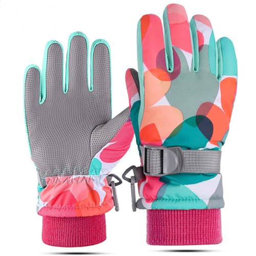 yeeplant Winter-Thermo-Vollfinger-Handschuhe, bunt, warm, rutschfest, elastisch, lässig, winddicht, Skifahren von yeeplant