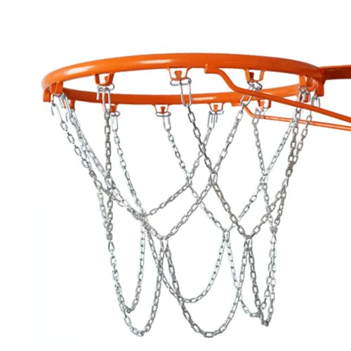 yeesport 12 Hooks Basketball Netze Basketballnetz Metall Ersatznetz Basketballnetz Wetterfest Outdoor Mit Ständer Für Draußen Kleiner Basketballkorb von yeesport