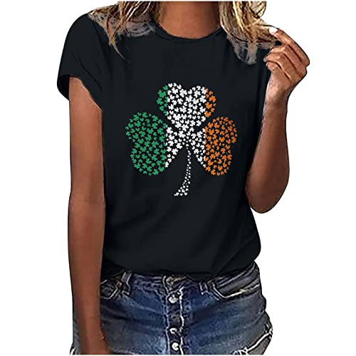 yiouyisheng St Patricks Day Top Damen St. Patrick's Day Decoration Irland Dekoration Patrick T Shirt Damen von yiouyisheng