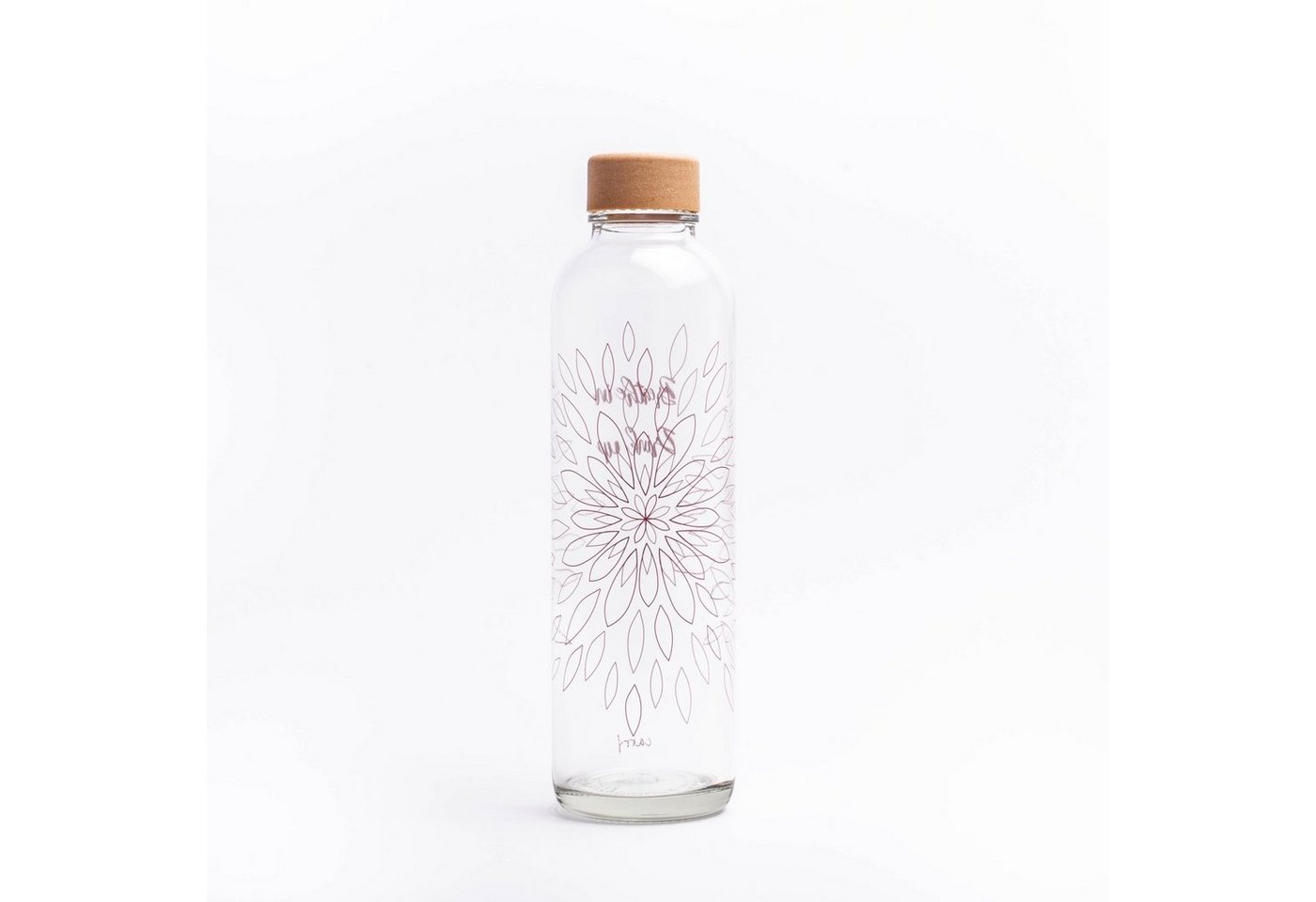 yogabox Trinkflasche CARRY 0.7 l BREATHE IN GLAS, Regional produziert von yogabox
