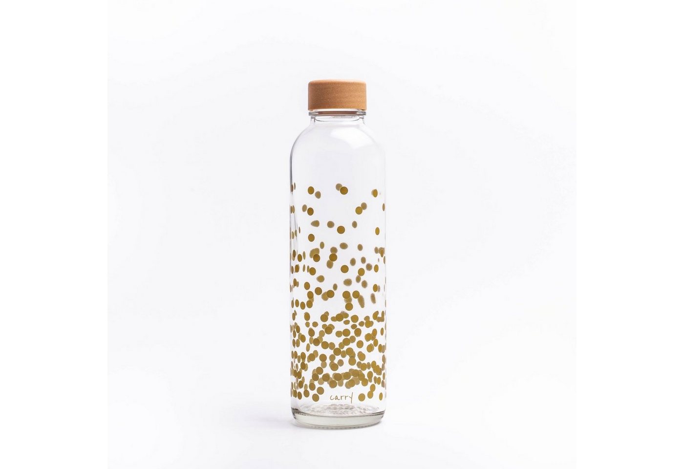 yogabox Trinkflasche CARRY 0.7 l PURE GOLD GLAS, Regional produziert von yogabox