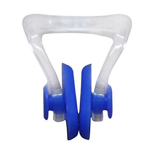 yomoe 2 Stuecke Gummi Kunststoff Schwimmen Nasenklammer Nasenclip Nase Lifting Blau+Transparent von yomoe