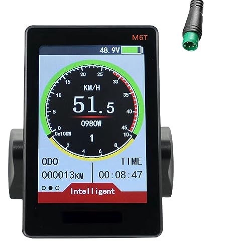 yomoe M6T LCD-Anzeige-Messgerät, 24 V, 36 V, 48 V, 60 V, universeller E-Scooter, LCD-Panel, Farbbildschirm mit USB für E-Bike (5-polig) von yomoe