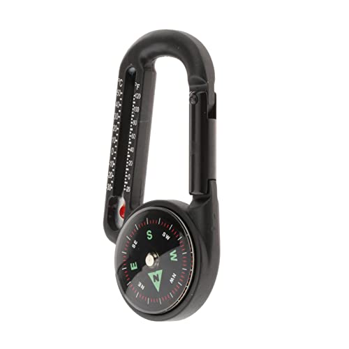 yotijar Mini Trekking Kompass Schlüsselanhänger mit Thermometer Karabiner Clip von yotijar