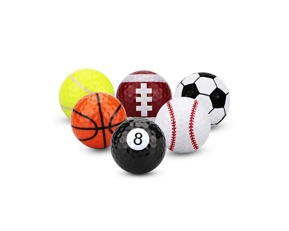 yozhiqu Golfball 6er-Pack bunte Golfbälle - Lustige Golfball-Geschenke für alle Golfer, Bunte und spaßige Golfbälle - Perfekt als Geschenk für Golfliebhaber von yozhiqu