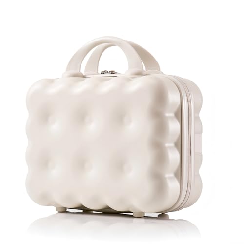 Mini Koffer · Handgepäck · Kosmetikkoffer · Make-up-zugkoffer · Stabiles Beauty-Case mit Aufsteckfunktion · Reisegepäck ABS+PC · Hartschalenkoffer · Weiß von yuweijie
