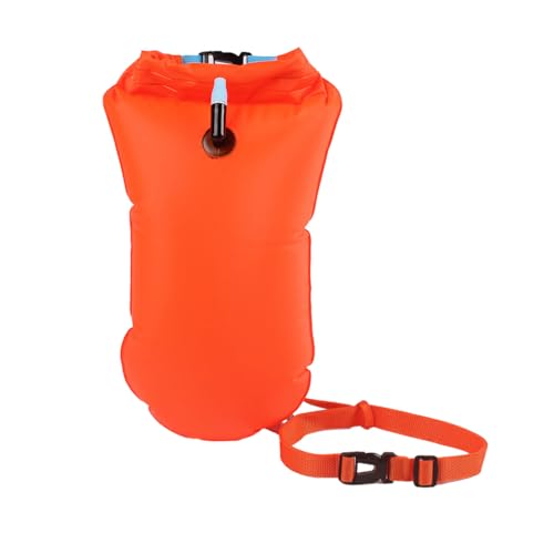 yuwqqoajv Tragbare schwimmende Tasche zum Schwimmen, Camping und Surfen, kleine Beschäftigung, PVC Sicherheits Schwimmtasche für den Außenbereich, Tasche mit Taille, Orange von yuwqqoajv