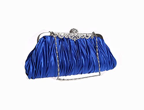 yyzlvffm Abendtasche Damen Clutch Clutch Abend Clutches Damen Satin Abendtaschen Handtasche Hochzeitstasche Geldbörse Weiß Clutch Bag Royalblau von yyzlvffm