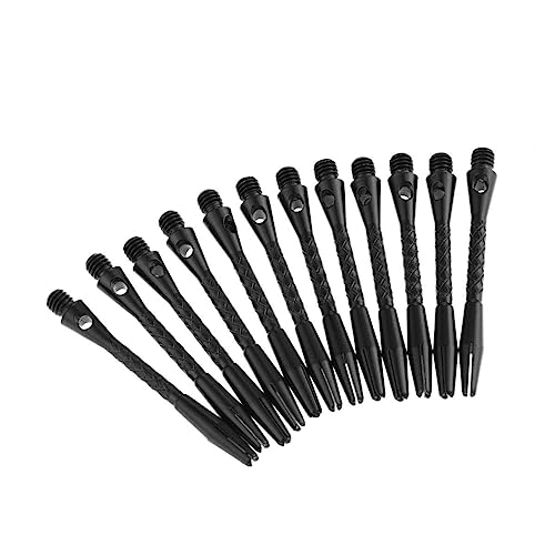 zalati Dart Shafts 12pcs Aluminiumlegierung Dart Pole Rod mit Standard 2BA Schraubengewinde für Darts Zubehör 45mm, schwarz von zalati