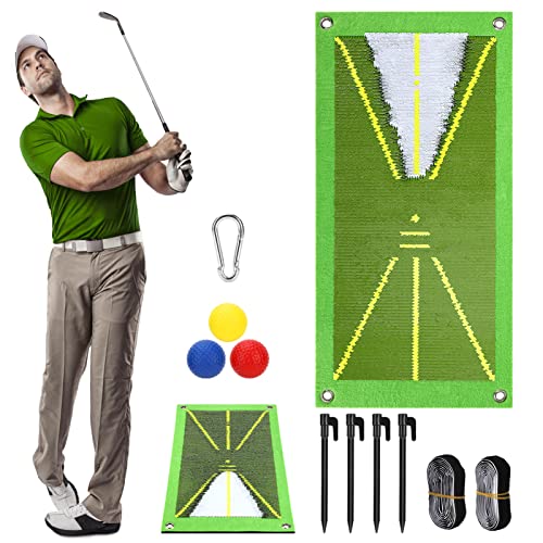 zerotop Golf Trainingsmatte für Swing Detection Batting Analysis Swing Path and Correct Hitting Posture Golf Practice Mat, 10 x 20in Professionelle Golf Übungsmatte Golfübungsgeräte für Indoor Outdoor von zerotop