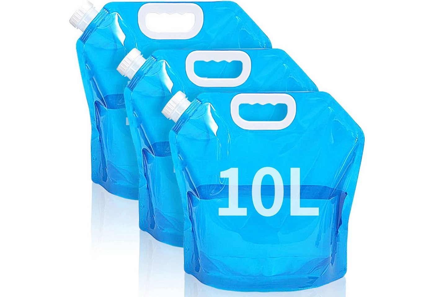 zggzerg Trinkflasche 3stk Faltbarer Wasserbehälter 10L mit Dichtem Deckel von zggzerg