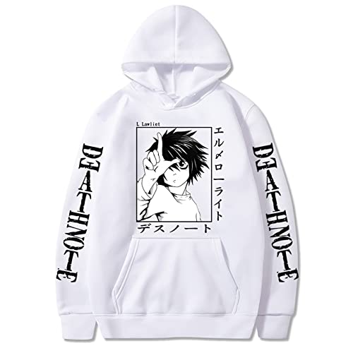 zhedu Death Note Hoodie Jungen Mädchen Mode Kinder Hoodie Hip Hop Sweatshirt Streetwear Mantel Kleidung (2xs-4xl) (XL,Color 02) von zhedu