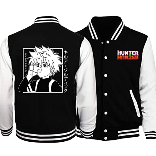 zhedu Hunter X Hunter Baseballuniform Hoodie Japan Anime Trainingsanzug Herren Bomberjacke Winter Streetwear Harajuku (L,Color 01) von zhedu