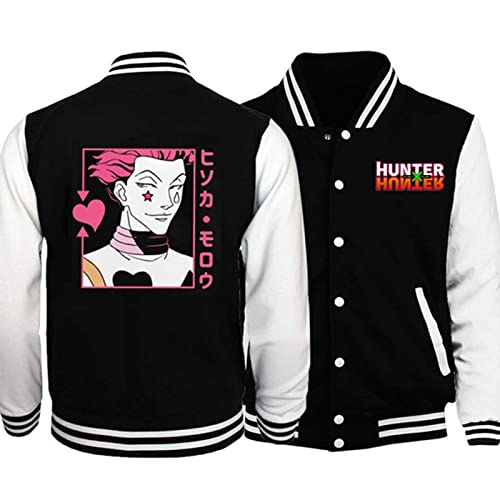 zhedu Hunter X Hunter Baseballuniform Hoodie Japan Anime Trainingsanzug Herren Bomberjacke Winter Streetwear Harajuku (L,Color 02) von zhedu