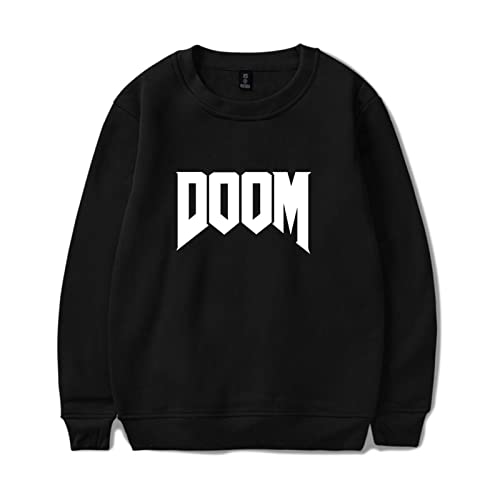 zhedu Mf Doom Hoodie 2D Bedrucktes Sweatshirt Männer/Frauen Herbst Winter Casual Trainingsanzug Pullover Kleidung (2xs-4xl) (L,Color 1) von zhedu