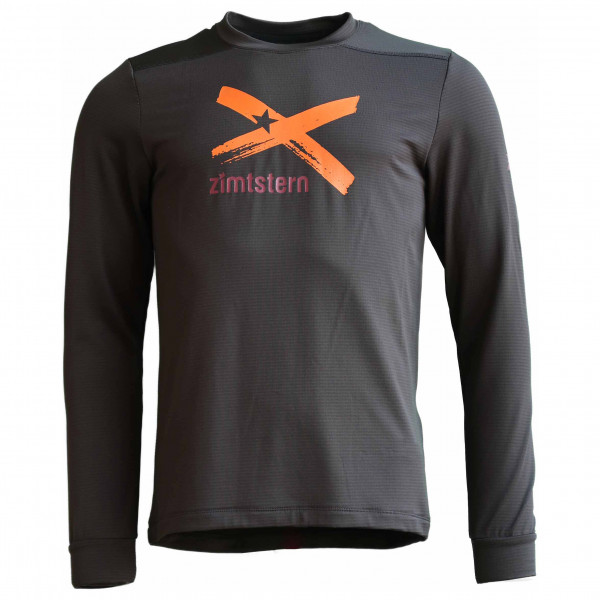 Zimtstern - Crewz Shirt L/S - Fleecepullover Gr XXL grau/schwarz von zimtstern